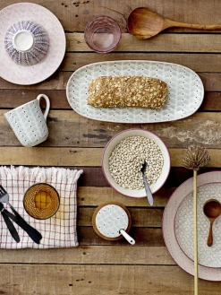 Handgemaakte ontbijtborden Maya met speels patroon, set van 3^Bloomingville Sale