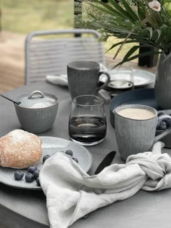 Handgemaakte ontbijtset Nordic Sea, 4 personen (12-delig)^Broste Copenhagen Hot
