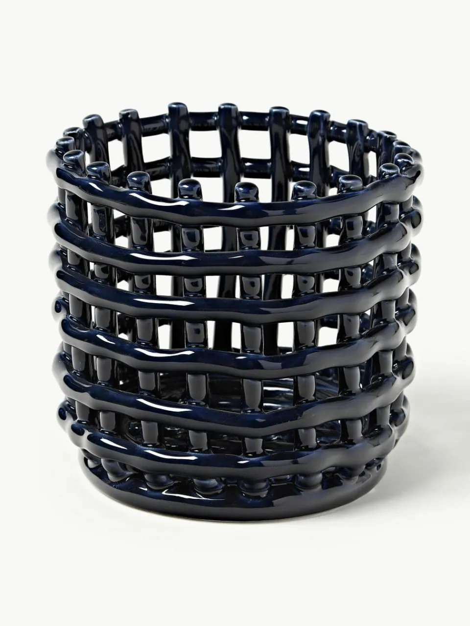 Handgemaakte opbergmand Nalan van keramiek, H 15 cm^ferm LIVING Online