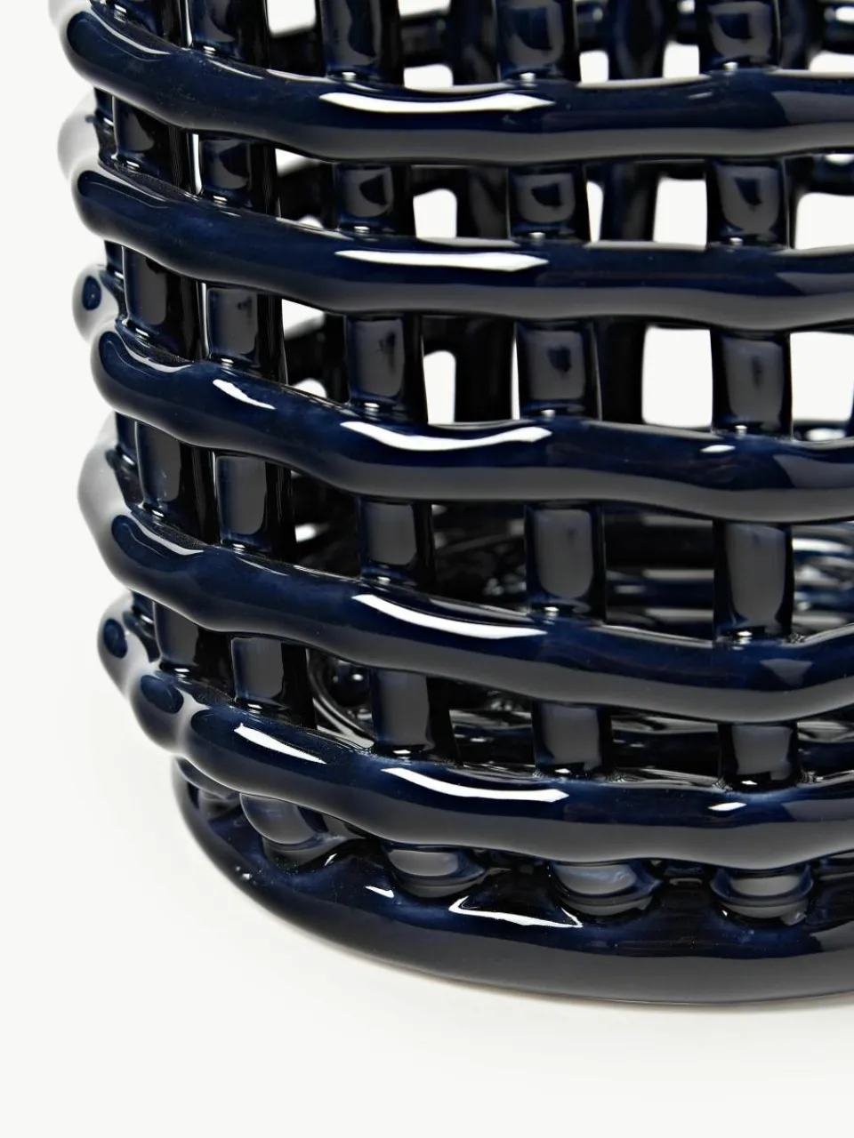 Handgemaakte opbergmand Nalan van keramiek, H 15 cm^ferm LIVING Online