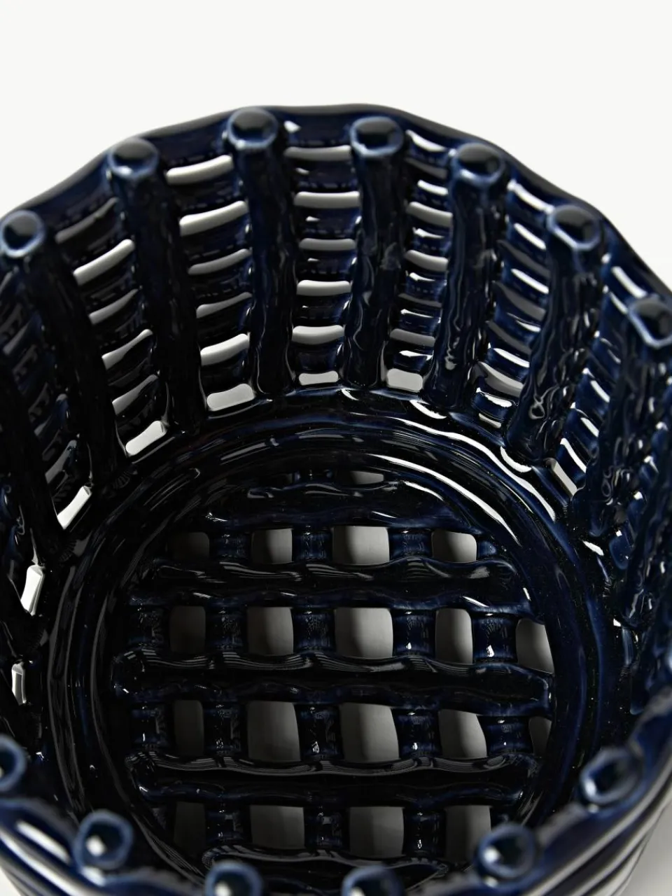 Handgemaakte opbergmand Nalan van keramiek, H 15 cm^ferm LIVING Online