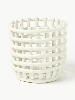 Handgemaakte opbergmand Nalan van keramiek, H 15 cm^ferm LIVING Clearance