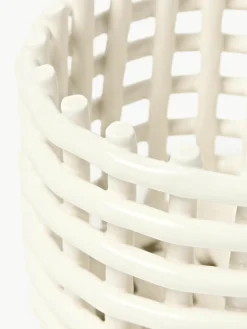 Handgemaakte opbergmand Nalan van keramiek, H 15 cm^ferm LIVING Best