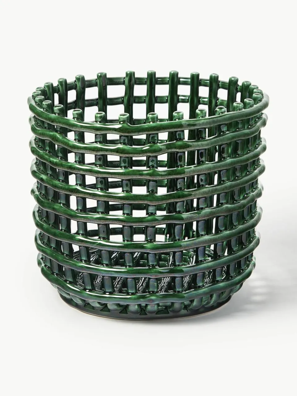 Handgemaakte opbergmand Nalan van keramiek, H 21 cm^ferm LIVING Sale