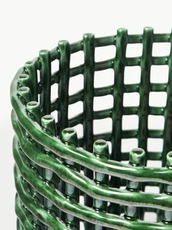 Handgemaakte opbergmand Nalan van keramiek, H 21 cm^ferm LIVING Sale