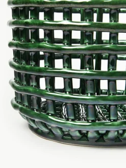 Handgemaakte opbergmand Nalan van keramiek, H 21 cm^ferm LIVING Sale