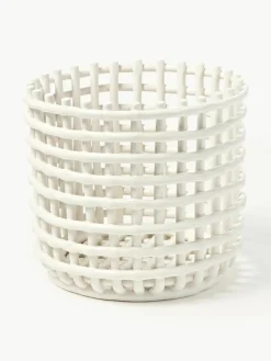 Handgemaakte opbergmand Nalan van keramiek, H 21 cm^ferm LIVING Discount