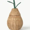 Handgemaakte opbergmand Pear van rotan^ferm LIVING Kids New