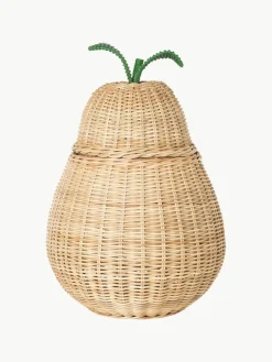 Handgemaakte opbergmand Pear van rotan^ferm LIVING Kids Fashion