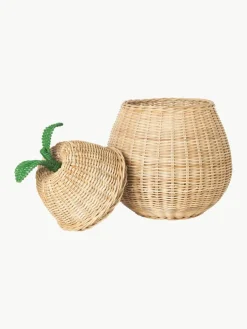 Handgemaakte opbergmand Pear van rotan^ferm LIVING Kids Fashion