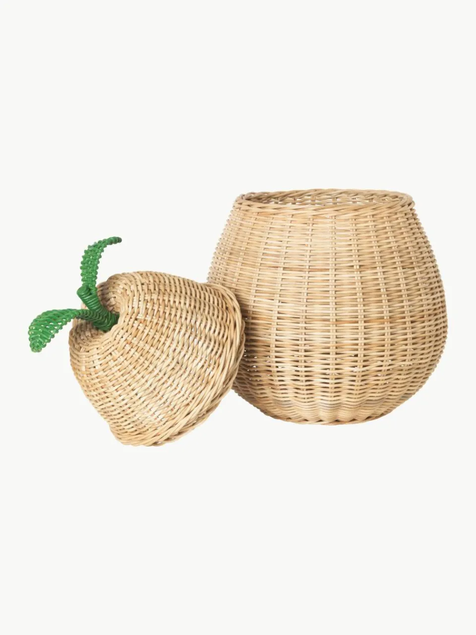 Handgemaakte opbergmand Pear van rotan^ferm LIVING Kids Fashion