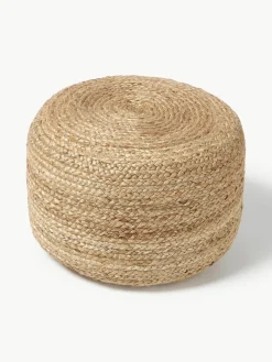 Handgemaakte poef Bono van jute^Westwing Collection Discount