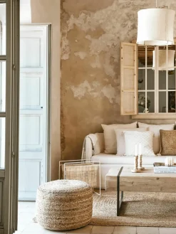 Handgemaakte poef Bono van jute^Westwing Collection Discount