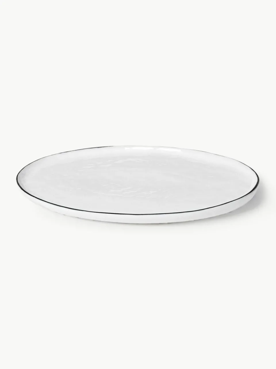 Handgemaakte porseleinen serveerplateau Salt, L 30 x B 20 cm^Broste Copenhagen New