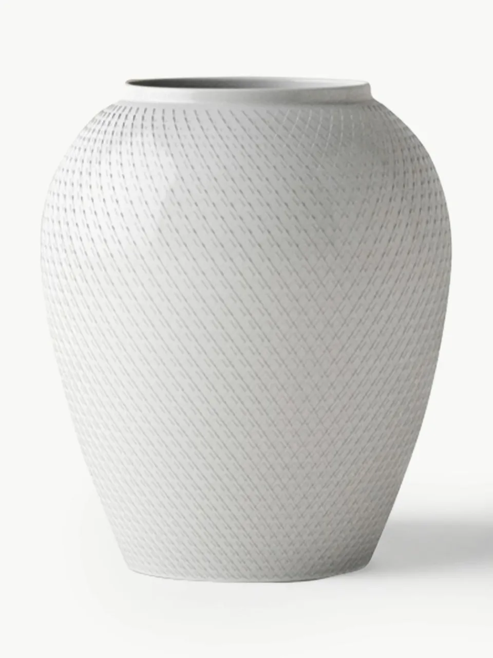 Handgemaakte porseleinen vaas Rhombe, H 17 cm^Lyngby Porcelaen Fashion