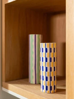 Handgemaakte porseleinen vaas Clash, H 29 cm^&k Amsterdam Online