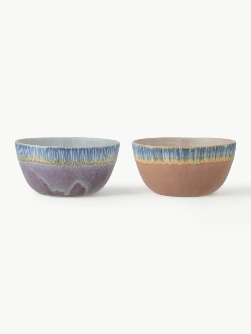 Handgemaakte schalen Cloe met reactief glazuur, set van 2^Bloomingville Fashion