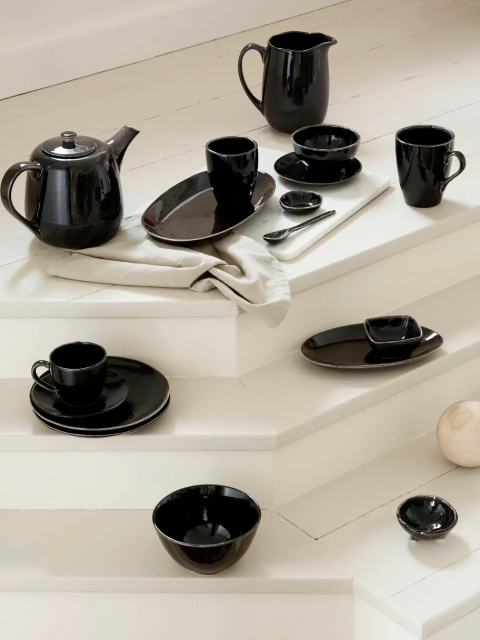 Handgemaakte schalen Nordic Coal, 4 stuks^Broste Copenhagen Sale
