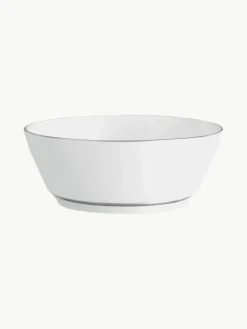 Handgemaakte schalen Vitruv van porselein met handbeschilderde platina rand, 2 stuks^Meissen Outlet