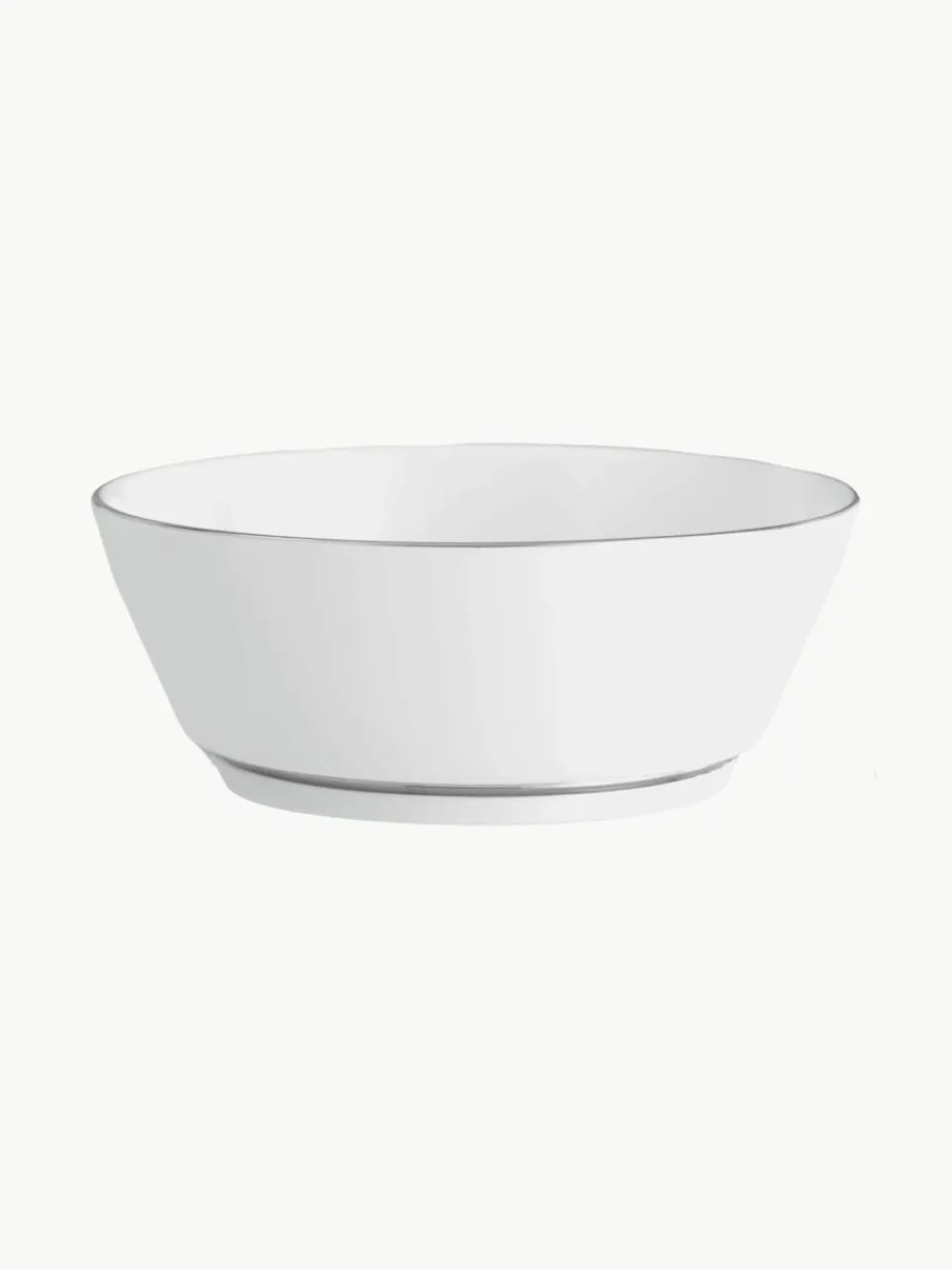 Handgemaakte schalen Vitruv van porselein met handbeschilderde platina rand, 2 stuks^Meissen Outlet