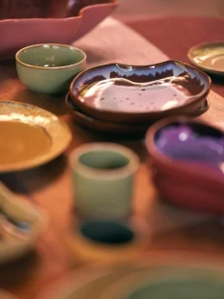 Handgemaakte serveerplateau Shell van keramiek^HKLIVING Outlet