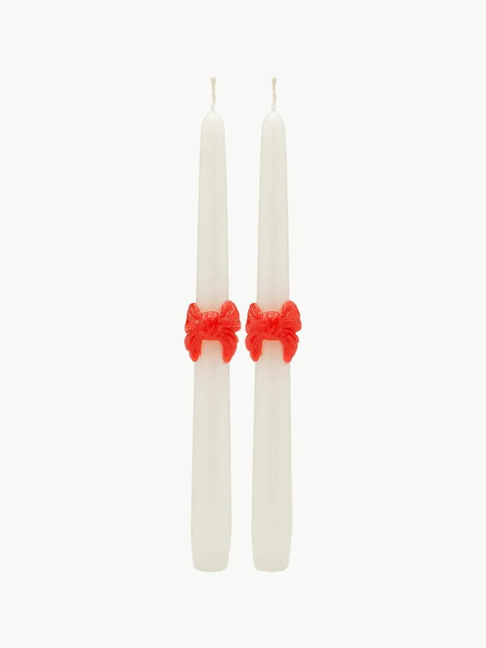 Handgemaakte steekkaarsen Classic Bow, 2 stuks^Anna + Nina Clearance