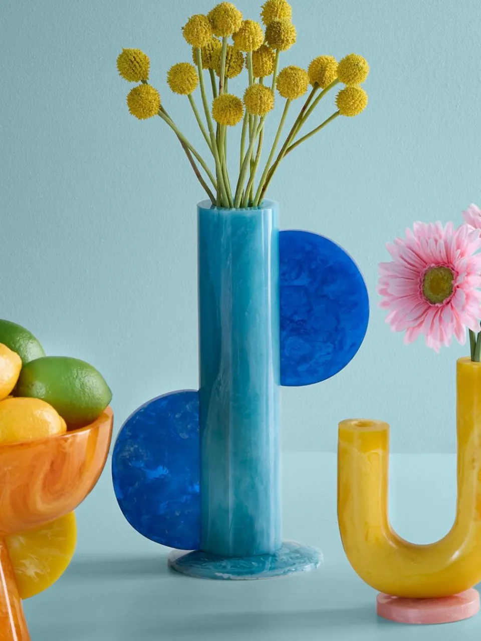 Handgemaakte vaas Mustique met marmerlook, H 30 cm^Jonathan Adler Clearance
