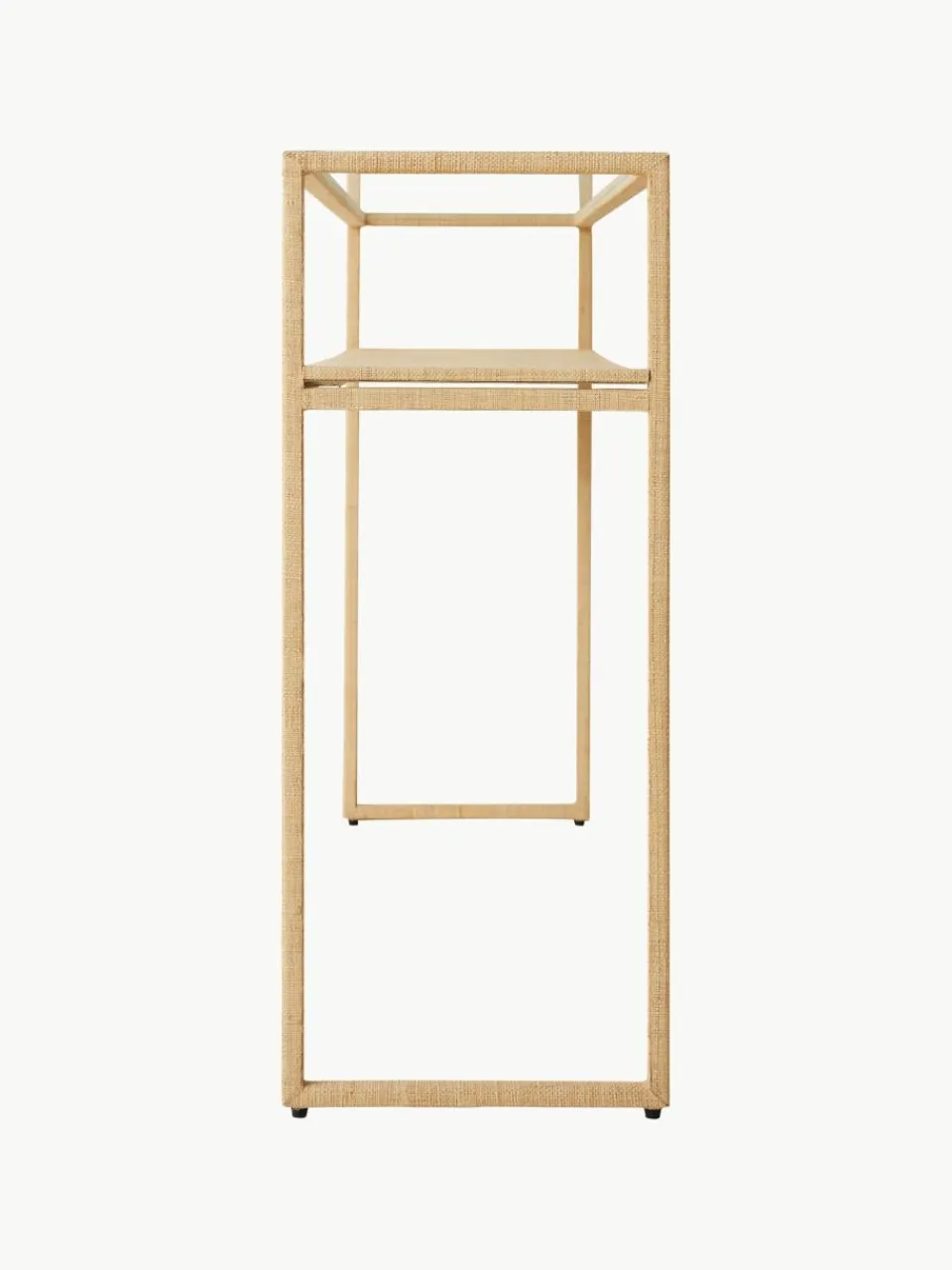 Handgemaakte wandtafel Raffia met glazen tafelblad^HKLIVING Fashion
