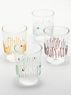 Handgemaakte waterglazen Quattro, set van 4^zafferano Outlet