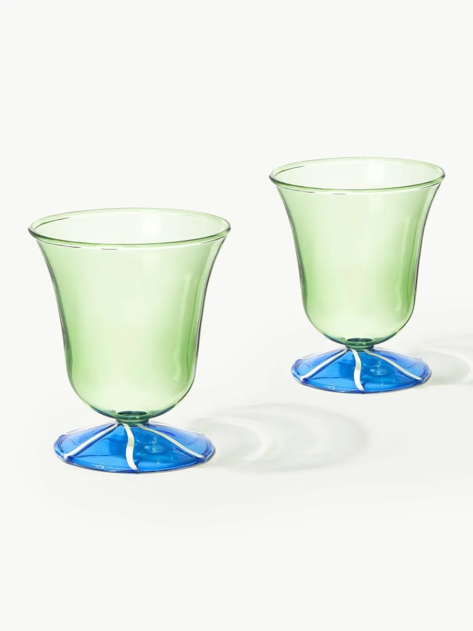 Handgemaakte waterglazen Eve van borosilicaatglas, 2 stuks^&k Amsterdam Fashion