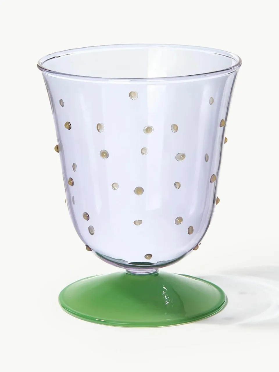 Handgemaakte waterglazen Dot van borosilicaatglas, 2 stuks^&k Amsterdam Discount