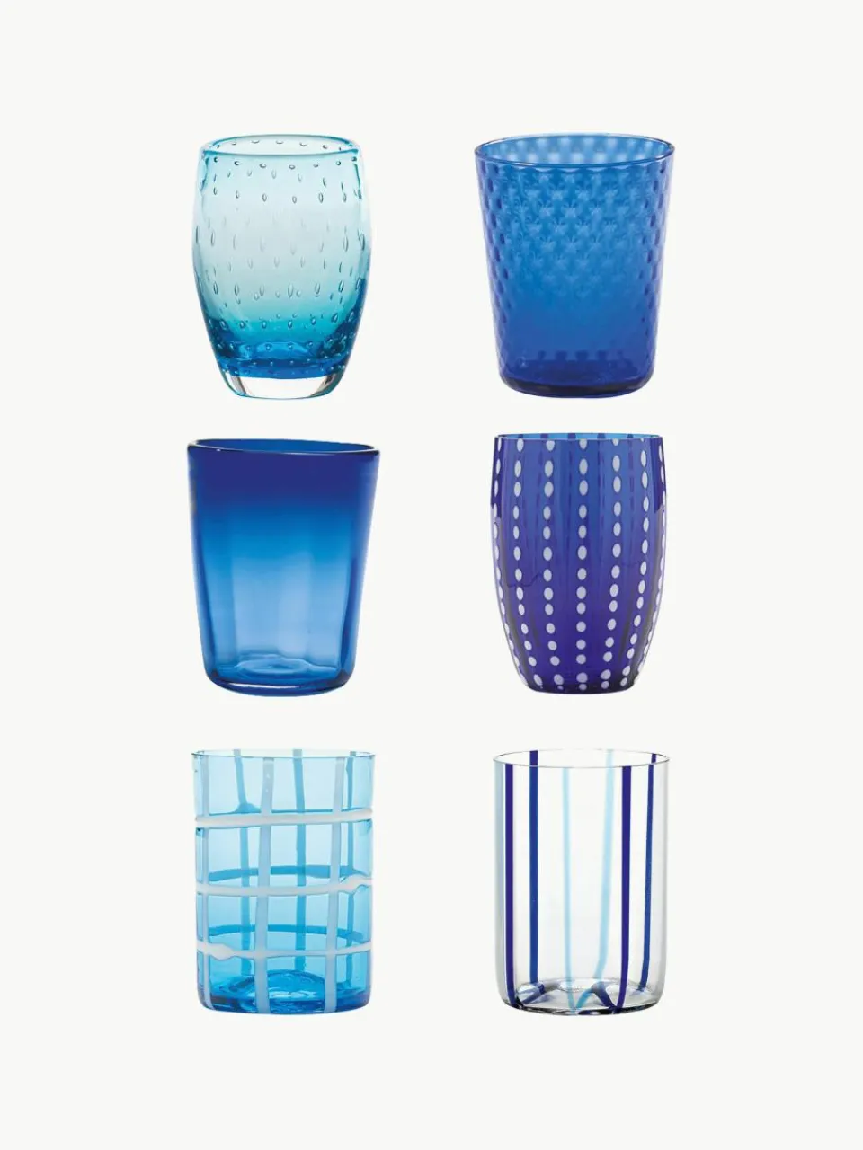 Handgemaakte waterglazen Melting, 6-delig^zafferano Fashion