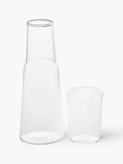 Handgemaakte waterkaraf en waterglas Torre, set van 2^ICHENDORF Best