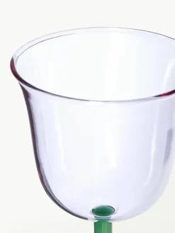Handgemaakte wijnglazen Dot van borosilicaatglas, 2 stuks^&k Amsterdam Discount