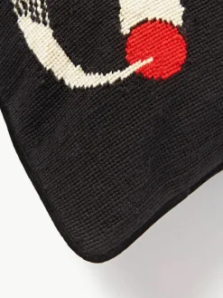 Handgemaakte wollendecoratief kussen Lips Smolder^Jonathan Adler New