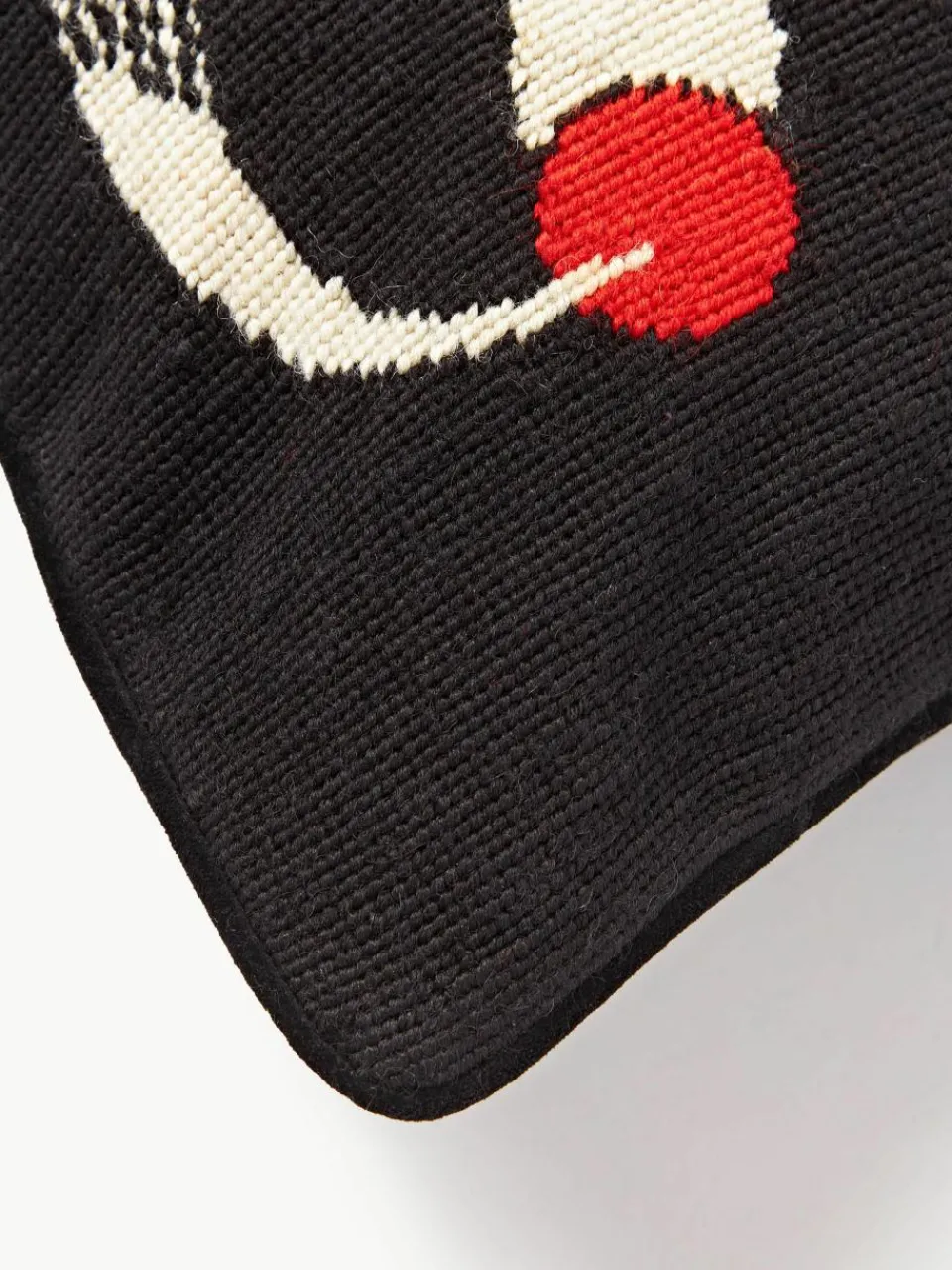 Handgemaakte wollendecoratief kussen Lips Smolder^Jonathan Adler New
