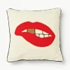 Handgemaakte wollendecoratief kussen Lips Bitten^Jonathan Adler Fashion