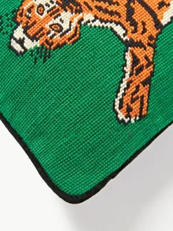 Handgemaakte wollendecoratief kussen Tiger^Jonathan Adler Sale