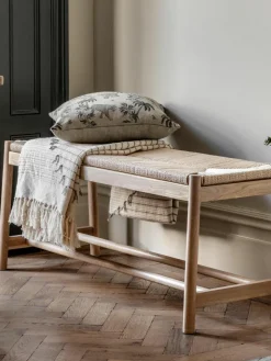 Handgemaakte zitbank Eton van eikenhout^Westwing Fashion