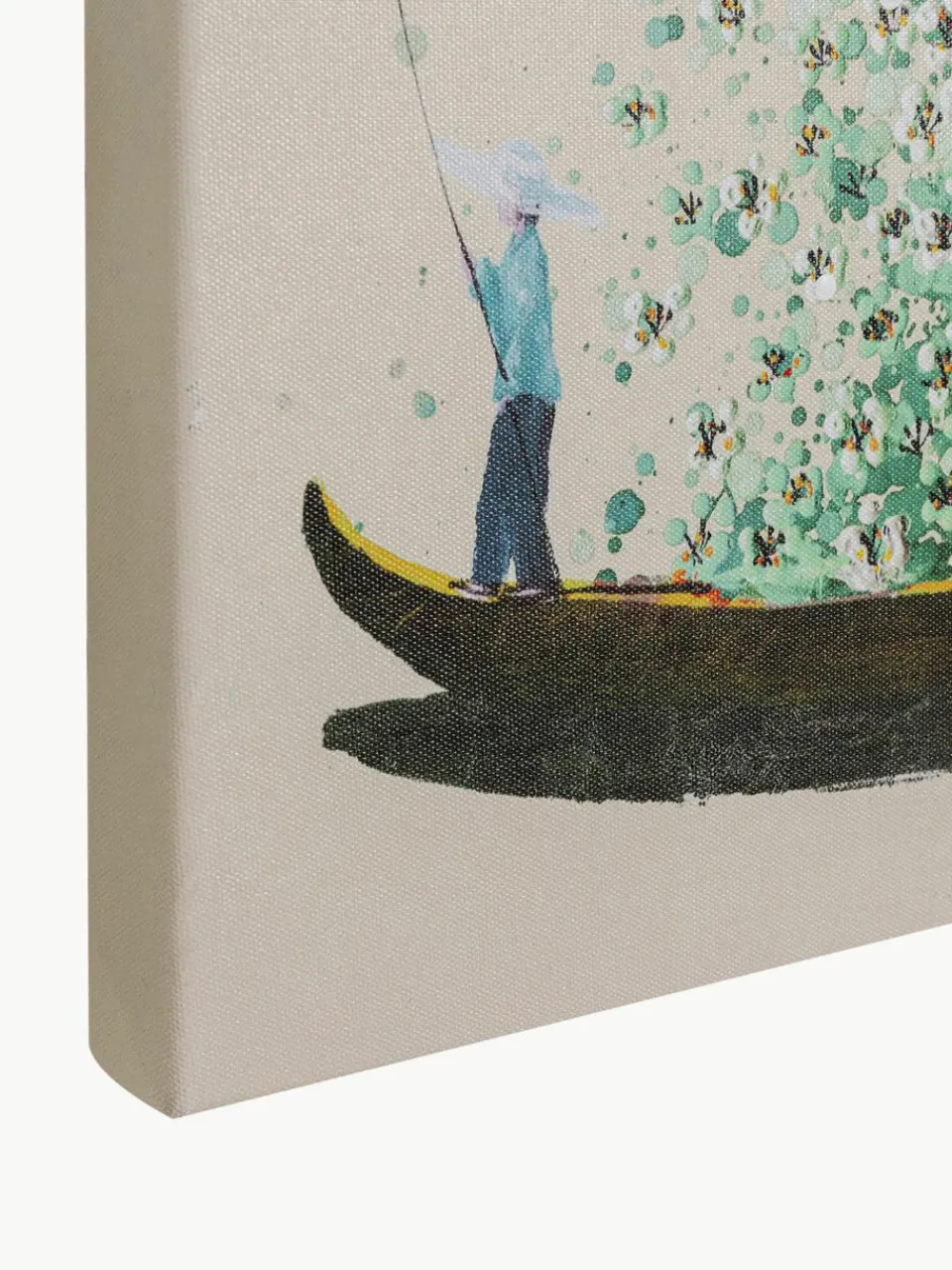 Handgeschilderde canvas print Flower Boat^Kare Design Sale