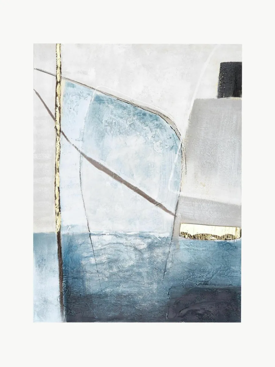 Handgeschilderde canvasdoek Golden Blue II^Malerifabrikken Sale