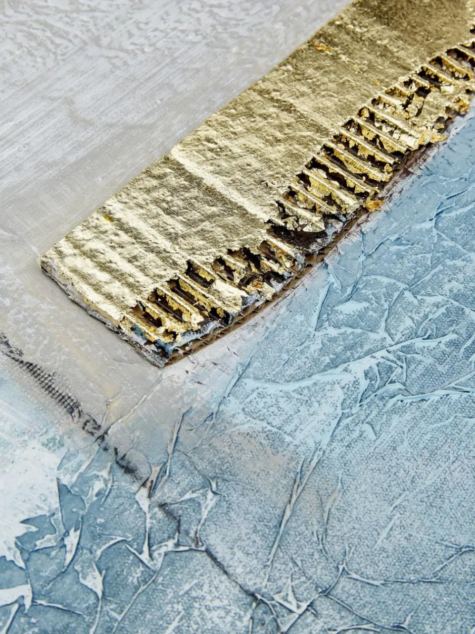 Handgeschilderde canvasdoek Golden Blue II^Malerifabrikken Sale