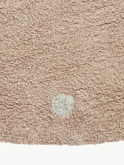 Handgetuft rond vloerkleed Dot met hoog-laag effect, wasbaar^Lorena Canals Online
