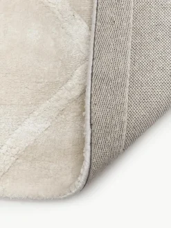 Handgetuft viscose vloerkleed Glanzend met ruitpatroon^Westwing Collection Fashion