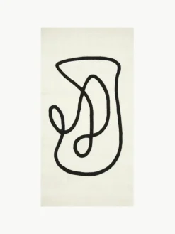Handgetuft wollen vloerkleed Line met One Line tekening^Westwing Collection Outlet
