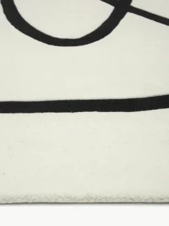 Handgetuft wollen vloerkleed Line met One Line tekening^Westwing Collection Outlet