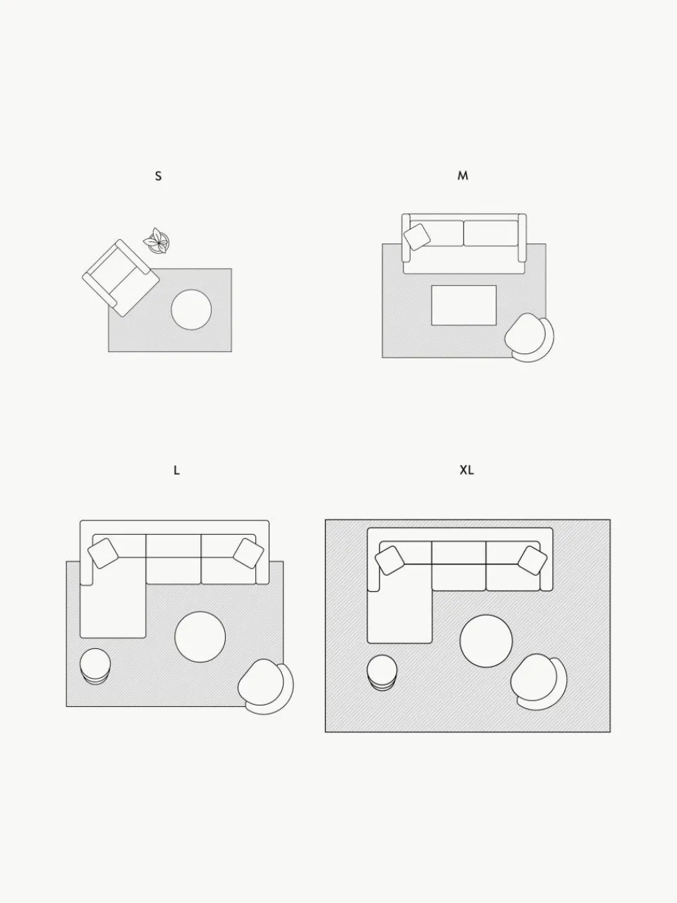 Handgetuft wollen vloerkleed Line met One Line tekening^Westwing Collection Outlet