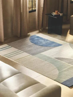 Handgetuft wollen vloerkleed Pierre met hoog-laag structuur^Westwing Collection New