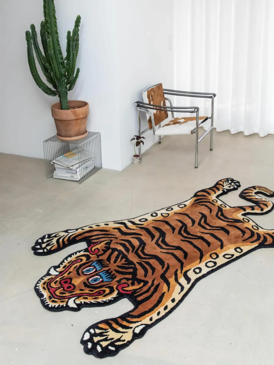 Handgetuft wollen vloerkleed Tiger^Bongusta Clearance