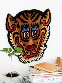 Handgetuft wollen vloerkleed Tiger Face^Bongusta New